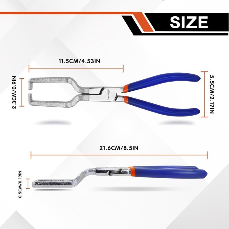 TOOLITIN Fuel Line Disconnect Pliers, 9 Inch Automotive Fuel Filter Removal Tool, Quick Release Hose Clip Pipe Clamp Plier for Car Repair - Image 2